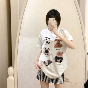 ชุดนอนสำหรับใส่อยู่บ้านสำหรับผู้หญิงชุดชุดนอนขาสั้นสีขาว<span class=keywords><strong>5</strong></span>ลายน่ารักสำหรับสัตว์เลี้ยง - Product Image 6