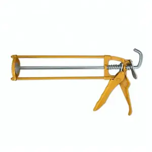 Refillable Vàng công cụ xi măng 600ml nhựa Skeleton Air caulking Gun