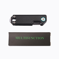 Couteau de poche pliant multifonctionnel en acier inoxydable, outil portable EDC pour l'ouverture de colis et de paquets