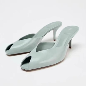 F1020 2025 Chaussures pour femmes, nouveau style, logo personnalisé, talons dorés pour banquets, sandales élégantes <span class=keywords><strong>bordeaux</strong></span> pour filles, pantoufles à talons, en stock - Product Image 2