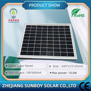 Tragbares Mini 18 V10W Perc Solar panel Mono kristallines Silizium laminiert mit Glas 10W Leistungs toleranz 12V Batterie ladegerät - Product Image 4