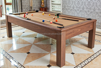 Mesas de Billar Multifuncionales de Lujo Personalizadas con Patas de Madera Maciza y Mesa de Comedor en Uno