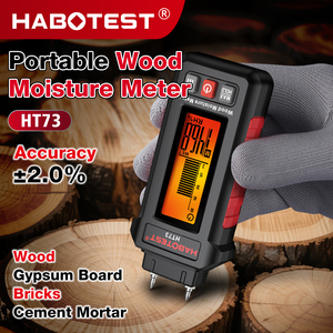 Humidimètre numérique de type broche HABOTEST HT73 <span class=keywords><strong>pour</strong></span> le <span class=keywords><strong>bois</strong></span> et les matériaux de construction - Product Image 3