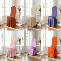 Housses de chaise de salle à manger Dimatic pour mariage, lot de 2 housses extensibles Parsons avec jupe, super ajustées, en polyester lavable, protection de siège