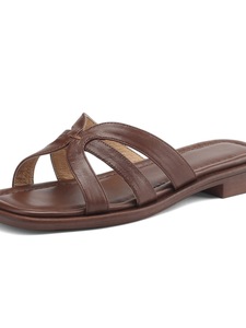 Pantofole estive alla moda da <span class=keywords><strong>donna</strong></span> a fondo morbido marrone con fondo morbido - Product Image 5