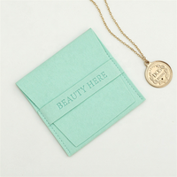 Pochettes d'emballage pour bijoux en microfibre de velours, pliables, personnalisables, 8x8cm, sacs carrés, vente en gros