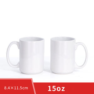 קידום רגיל מותאם אישית לוגו מודפס ריק פולי מצופה נסיעות לבן קרמיקה 15 oz תה כוס קפה ספלי סובלימציה עם תיבה - Product Image 2