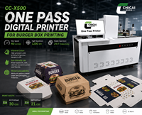 Impresora digital de inyección de tinta de una sola pasada para cajas de alimentos desechables, vasos de papel, bolsas de papel kraft, impresión personalizada en pequeños lotes, sin MOQ