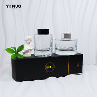 Bouteille de bâtons de parfum d'aromathérapie en verre vide transparent de luxe 120ml 150ml bouteille de diffuseur de roseau d'arôme en verre personnalisé