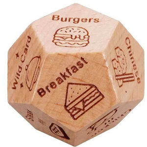Dados de Madera con Rayas Divertidos y Portátiles para Parejas, Juego de Decisión de Comida, Regalo para Navidad, Cumpleaños, San Valentín - Product Image 6