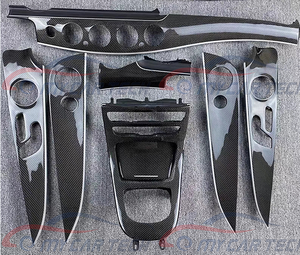 Tableau de bord du panneau de commande central pour <span class=keywords><strong>Mercedes</strong></span>-Benz W213 <span class=keywords><strong>AMG</strong></span> Kits intérieurs de remplacement en fibre de carbone - Product Image 4