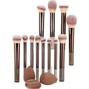 12-Farben Long Tube Makeup Pinsel Set Flat Square Beauty Tools Neue kosmetische Puffs für Lidschatten Blush Foundation Eyeliner - Product Image 5