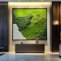 Mur végétal en mousse verte prêt à l'emploi, design professionnel pour hall d'hôtel, restaurant et projets d'aménagement intérieur de bureaux