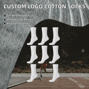 <b>White</b> Ribbed Anti-Slip Nylon <b>Sports</b> Crew Athletic <b>Socks</b> Plain Knit for Daily Wear and Basketball Training - Product Image 2