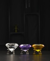 Nom personnalisé trophée diamant cristal décoré prix tasse acrylique plastique verre modèle sport cadeau de noël Plaque personnalisée