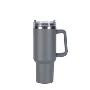 Gobelet isotherme de voyage pour voiture H1.0 avec poignée, 40 oz, couvercle, paille, antidérapant, OEM ODM, logo personnalisé - Product Image 4