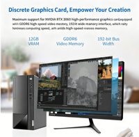 Ordinateur de bureau Lenovo Qitian M460 avec processeur Intel I5-13400, 8 Go de RAM, 512 Go de SSD, Windows 11 Commercial Office
