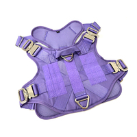 Gilet confortable de harnais de chien de maille de boucle en métal réglable résistant tactique personnalisé avec la pièce