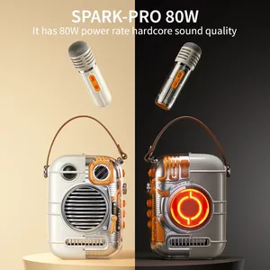 Divoom Spark-Pro Altavoz de Karaoke Portátil Bluetooth, Micrófono Dual, Batería RGB, Modo de Cambio de Voz para Uso en Exteriores - Product Image 4