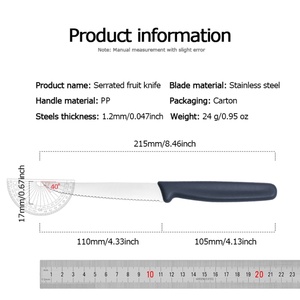 Cuchillo de Cocina Profesional de Acero Inoxidable con Alto Contenido de Carbono, Mango Ergonómico de PP TPR, Calidad de Fábrica, OEM Personalizable para DIY - Product Image 6