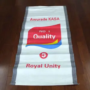 Royal Einheit Logo Druck PP Woven Korn Taschen Export Nach Ghana