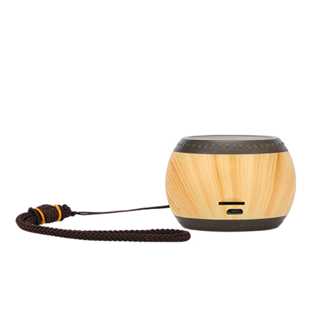 New Design Little BlueTooth Music Box Speakers Portable Mini Drum Wood Bluetooth Speaker Support TF Card