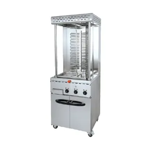 Ticari paslanmaz çelik elektrikli barbekü ızgara kebap shawarma makinesi