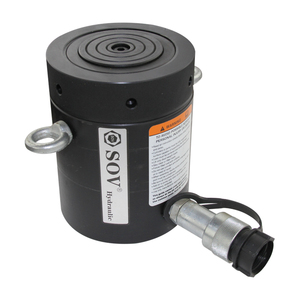 Vérin hydraulique à simple effet CLL-1002, capacité 100T, avec retour de charge et écrou de blocage pour diverses applications - Product Image 6
