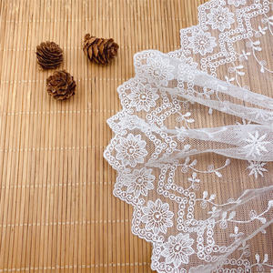 Vente en gros de bordure en dentelle en maille brodée en polyester à la mode Accessoires pour enfants pour la couture broderie en dentelle en organza - Product Image 2
