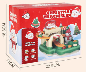 Juego de Construcción de Tren Magnético Pequeño con Rampa Temática de Muñeco de Nieve Navideño, Juguete Educativo de Aventura para Niños - Product Image 6