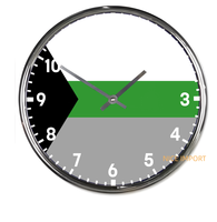 Horloges murales rondes arc-en-ciel Demiromantic, horloge silencieuse classique sans tic-tac, fonctionnant sur piles, pour le bureau, la maison, le salon