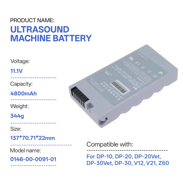 Battery 0146-00-0091-01 115-018013-00 LI23I002A LI23I002B 022-0000537-00 for Mindray DP-10 DP-20 DP-30Vet DP-30 V12 V21 Z60