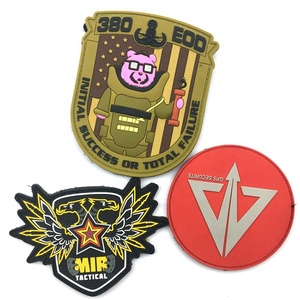 Bán buôn cao su cờ huy hiệu vá với móc và vòng lặp Fastener chiến thuật đạo đức vá - Product Image 6
