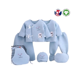 Ensembles <span class=keywords><strong>de</strong></span> vêtements décontractés en coton pur personnalisés 7 pièces vêtements pour bébé nouveau-né coffret cadeau nouveau-né - Product Image 6