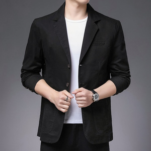 Herenkostuum van katoen, éénknoops, voorjaar/herfst, modieus, ademend, zakelijk casual <span class=keywords><strong>blazer</strong></span> - Product Image 6