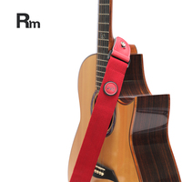 Sangle de guitare basse électrique professionnelle GS-15 Real Mission Rainbow Music, en cuir et coton, largeur 2 pouces, longueur 80-140 cm