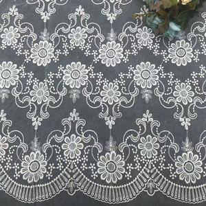 Nouvelle dentelle brodée de haute qualité, motifs floraux, tissu en organza brodé pour robes de mariée - Product Image 3