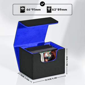 Caja de Almacenamiento de Cartas Coleccionables TCG, con Tapa, de Cuero PU Resistente y de Primera Calidad, para Regalo - Product Image 2