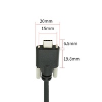 Kabel Data pengunci sekrup ganda tipe-c, kabel kualitas tinggi USB3.0 ke tipe-c, kabel Data pengunci sekrup ganda, kecepatan 5Gbps, panjang 1m 2m 3m, 5m Untuk kamera industri, kamera Video