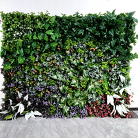 Mur de fleurs artificielles en soie réaliste, léger, imperméable et mixte, 8 pieds x 8 pieds, pour Noël, Halloween, la rentrée scolaire