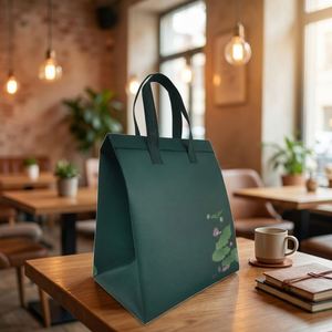 Bolsa Térmica Personalizada Ecológica, Portátil, Desechable, Aislante del Calor, de Tela No Tejida, con Diseño de Letras, para Entrega de Comida - Product Image 1