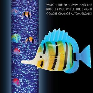 Lampe de colonne d'eau <span class=keywords><strong>LED</strong></span> RVB silencieuse Lampe de poisson d'océan Lampe de poisson à bulles <span class=keywords><strong>Tube</strong></span> de lumière de bulle de poisson sensoriel d'<span class=keywords><strong>aquarium</strong></span> - Product Image 5