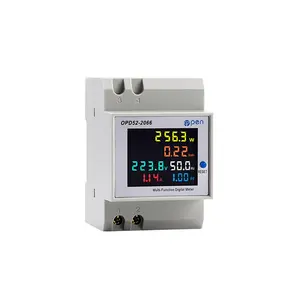 Din rail AC monitor 110V 220V 380V 100A Voltage Current Power Factor Active KWH meter
