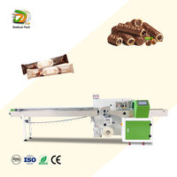 Machine d'emballage d'oreiller en papier de qualité alimentaire pour barres de chocolat dans des sacs