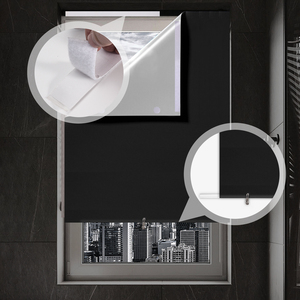 100% rideaux occultants Portable nuances couverture de fenêtre pas de perceuse avec crochets et boucles bandes nuances temporaires pour chambre d'enfant dortoir - Product Image 5