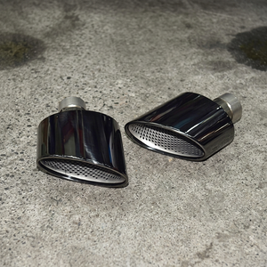 Puntas de escape cuádruples ovaladas grandes de acero inoxidable 304 para Audi A3 A4 A5 A6 A7, estilo RS, reemplazo de tubo de escape, mejora del sistema de escape - Product Image 4
