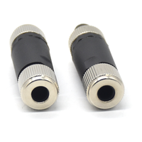 Connecteur assemblé sur le terrain M8 3 4 5 6 7 8Pin métal plastique mâle femelle prise droite connecteur circulaire
