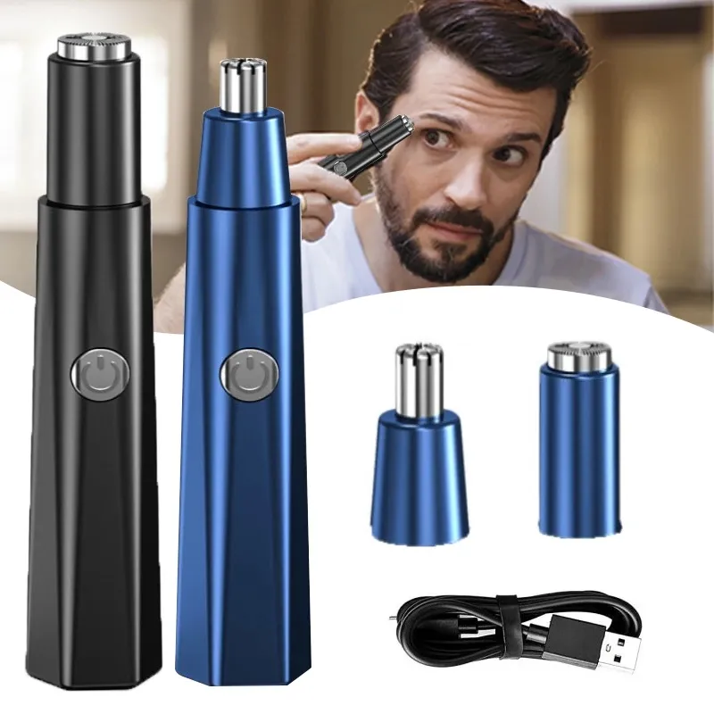 New 2 in 1 Electric Nose Trimmer For Men Rechargeable Beauty Nose and Ear Hair Trimmer Razor
