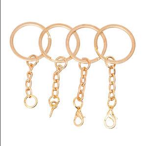 Wholesale DIY Metal Keychain Fashionable Alloy Carabiner Keyring KC Gold Handcraft Jewelry Accessories 25mm Custom Logo