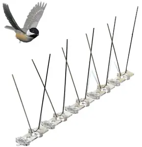 Polycarbonate chống Pigeon chống Bird Spikes không gỉ 5 pin thép Bird Spike Kit kiểm soát chim